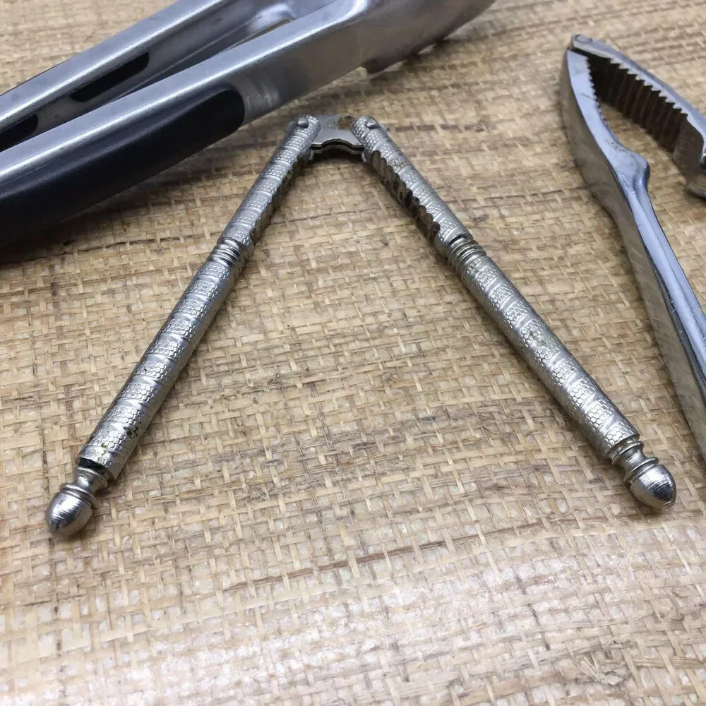 Vtg Kitchen Tools Lot  Locking Tongs HMO Nut Crackers Seafood Nut Cracker Taiwan
